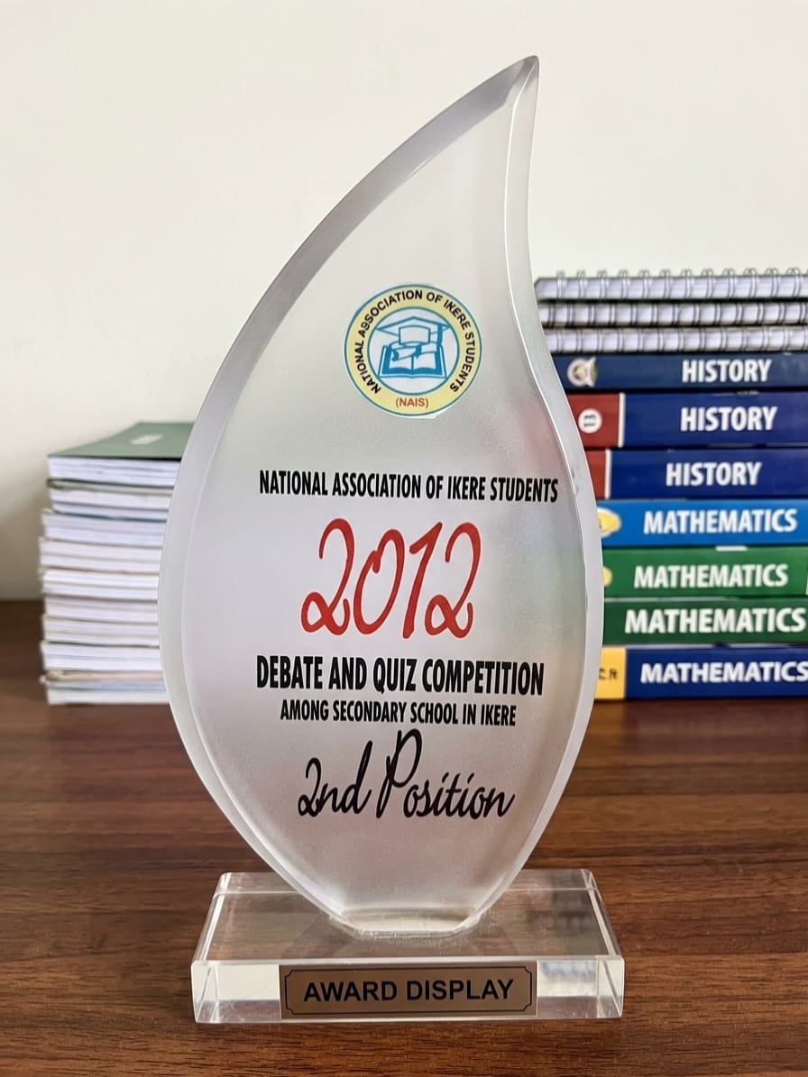 NAIS Debate and Quiz Competition 2nd Position award