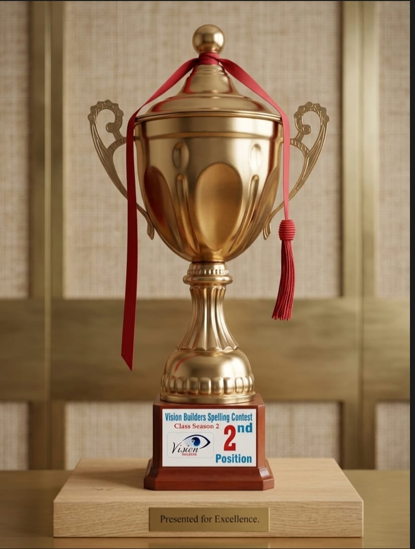 Vision Builders Spelling Contest Season 2, 2nd Position trophy